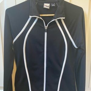 Black and white women’s Fila sweatshirt